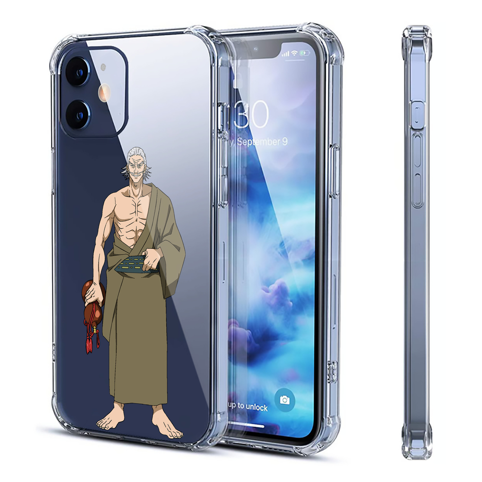 （画像用） 呪術廻戦 Jujutsu Kaisen 【iPhone 12シリーズ対応】透明スマホケース（クリアソフトケース）